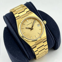 Jam Tangan Otomatis Pria PRX Lapis Emas Terintegrasi Baja Tahan Karat Mesin ETA Dial Tekstur Bercahaya T137 Jam Mekanik Laris