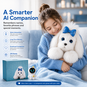 POPKUKU AI Perro de Peluche Inteligente con Voz de 80 Idiomas, Compañero Emocional y Reconfortante de Algodón PP, Ideal para Regalo de Cumpleaños - Product Image 2
