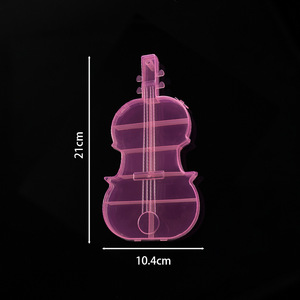 Boîte de rangement rose en plastique pour bijoux, avec motifs de cœur et de pomme, pour perles et accessoires, capacité de 1 à 3 L - Product Image 2