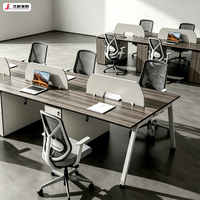 Meubles de bureau JIUSHUN, poste de travail modulaire pour 4, 6 ou 8 personnes, table en bois, poste de travail ergonomique, bureau de travail