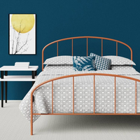Cadre de lit en métal réglable de style moderne, base de lit simple, double ou king size personnalisée et économique pour chambre à coucher, extérieur ou salon