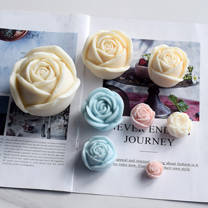 Molde de Silicona 3D con Forma de Rosa, Molde de Resina para Manualidades, Decoración de Yeso, Moldes de Silicona para Velas con Forma de Peonía - Product Image 3