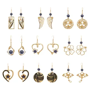 Cring CoCo Geometric Drop Heart Flower Polynesian hawaiian jewelry 14k gold jewelry wholesale Hawaiian Earring