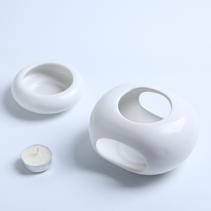 Diffuseur de cire minimaliste séparable en 2 pièces, porte-bougie chauffe-plat en céramique mate, brûleur d'huiles essentielles, lampe d'aromathérapie, décoration <span class=keywords><strong>zen</strong></span> <span class=keywords><strong>pour</strong></span> la maison - Product Image 2