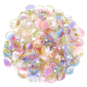 DIY Résine Artisanat Kit Gradient Shell Perle Figurines Paillettes Dos Plat Cabochons DIY coque de téléphone Décoration Accessoires - Product Image 2