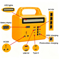Station d'alimentation solaire portable haute puissance 120W, AC220V DC12V, générateur solaire portable multi-sorties pour une utilisation à domicile et en extérieur
