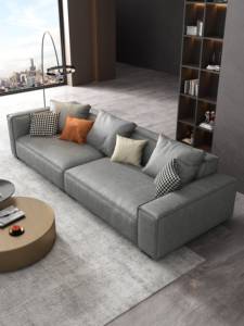 โซฟาหนังอิตาลีแบบโมดูลาร์ Mufang เฟอร์นิเจอร์ห้องนั่งเล่นสไตล์โมเดิร์นมินิมอล คุณภาพสูง ฟองน้ำแท้ เหมาะสำหรับอพาร์ทเมนต์ - Product Image 4