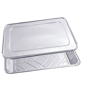 Bandeja de Alimentos de Aluminio de Tamaño Completo para Contenedores Profundos, Bandeja de Papel de Aluminio Reciclable con Tapa de Papel de Aluminio 525S 525M <span class=keywords><strong>525D</strong></span> - Product Image 3
