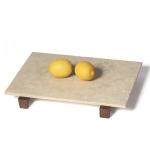 Plateau de service de fruits secs décoratif moderne fait à la main plaque rectangulaire en marbre d'onyx jaune plateau en pierre naturelle de style européen - Product Image 1