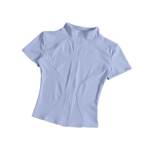 Women's Summer Fitness Zipper <b>Jacket</b> for Sports Training Quick-Drying Breathable Sunscreen T-shirt <b>Yoga</b> Clothes for Running - Product Image 2