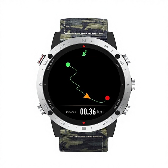 New Customized Stainless Steel GPS Sports Watch Heart Rate Running Swimming Altitude Barometer Compass Waterproof Fitness