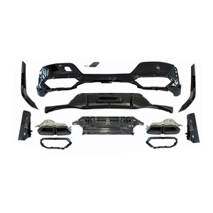 Kit Carrozzeria Completo con Spoiler Anteriore, Spoiler Posteriore, Minigonne Laterali, Terminali di Scarico, Copri Specchietti per <span class=keywords><strong>BMW</strong></span> Serie 7 <span class=keywords><strong>G70</strong></span>, Upgrade a M760 Black Knight Aero - Product Image 3