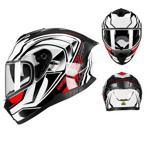 Casco de Motocicleta Modular Unisex, Aprobado por DOT, Estilo Vintage Retro, Integral, con 7 Ventilaciones, Carcasa Resistente de ABS, Doble Visera - Product Image 1