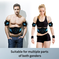 Ceinture de massage électrique intelligente pour le dos et les lombaires avec électrodes abdominales EMS, vibrations et chaleur, alimentée par batterie RS KC