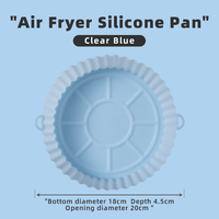 Ensemble de plateaux de cuisson en silicone pour friteuse à air, jetables, de qualité alimentaire, écologiques, résistants aux hautes températures (-40-240°C)