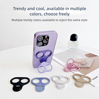 Support de téléphone en alliage d'aluminium au design créatif en forme de crâne |   Support de téléphone portable ultra-fin de 3 mm avec rotation à 360° et son de clic mécanique
