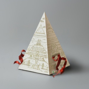 Sunshine Custom Catering Pyramidal Cake <b>Box</b> Paperboard Takeout Bread Dessert Snack Packaging for Bread Dessert Snack Cake - Product Image 1