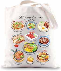 Sac fourre-tout BWWKTOP Cuisine philippine, Cadeaux de voyage Philippines, Sac à bandoulière Culture philippine, Cadeau de vacances philippin - Product Image 1