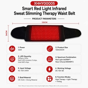Ceinture de luminothérapie infrarouge VU pour usage domestique, 220 LED, 660 nm, 850 nm, pour la relaxation musculaire et le bien-être quotidien - Product Image 5