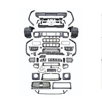 Kit carrosserie complet TH AMG W463 W464 de haute qualité, aspect noir brillant/carbone pour Classe G W463 2004-2018