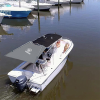 Kit d'extension de toit en T pour bateau, couleur personnalisée SA, auvent pare-soleil - 60 pouces de large x 47 pouces de long, Bimini anti-UV pour la dérive, le surf et la plongée