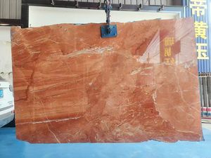 Mármol Rojo Coral Turco Directo de Fábrica, Baldosas Modernas con Vetas Carmesíes Impactantes para Pisos de Villas, Columnas Romanas y Paredes Decorativas de Lujo - Product Image 4