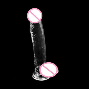 Dildo Anal Manual Transparente al Mejor <span class=keywords><strong>Precio</strong></span>, Juguete Sexual para Parejas, Dildo de Gelatina de Cristal, Pene Falo para Mujeres - Product Image 5