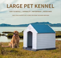 Maison pour chien en plastique de taille multiple d'intérieur de l'usine de 10 ans avec plancher surélevé et bouches d'aération pour petits chiens de taille moyenne