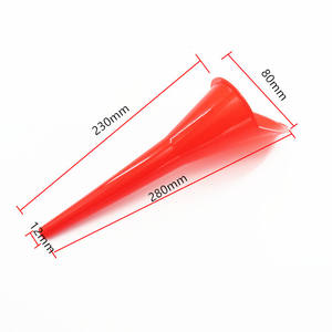 Portátil vermelho PP plástico funil de boca longa para carro e moto funil do óleo do motor - Product Image 5
