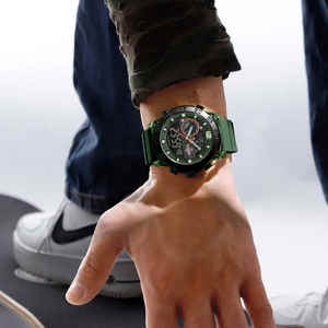 NAVIFORCE 6104 Hommes Léger Sport Double Affichage Heure Veilleuse Montres <span class=keywords><strong>Garçon</strong></span> Quartz Chronomètre Multifonctionnel Chronographe - Product Image 2