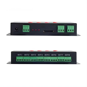 حل إضاءة ذكي دون اتصال بطاقة Sd 8 منافذ DMX512/SPI دون اتصال رقمي SPI وحدة تحكم ليد قابلة للبرمجة 8 منافذ - Product Image 5