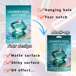 บรรจุภัณฑ์พลาสติกพิมพ์ลายสำหรับผงซักฟอกแบบซองโ<span class=keywords><strong>ด</strong></span>យแพ็คพร้อมซิปล็อคแบบตั้งได้ ปรับแต่งได้ - Product Image 4