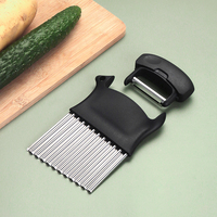 Éplucheur manuel en acier inoxydable pour frites ondulées, coupe-frites, trancheuse pour carottes, outils manuels pour fruits et légumes