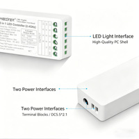 Contrôleur de bande lumineuse MiBoxer 2.4G avec télécommande RGB/RGBW/RGBCCT, luminosité et température de couleur variables pour éclairages LED