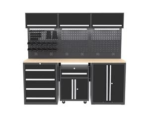 Boîte à outils sur roulettes RW, armoire modulaire de <span class=keywords><strong>72</strong></span> pouces, établi de garage, armoire de rangement, chariot à outils à 5 tiroirs - Product Image 1