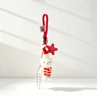 En gros, Porte-clés et Pendentif de sac Mini Ours en peluche de Noël, motif dessin animé, sûr, doux, jouet en peluche, cadeau de Noël