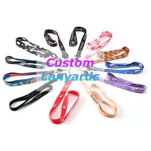 Low MOQ Manufacturer Cheap Customized Nylon Lanyards with Logo Printing
