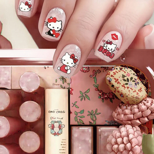 Plantilla de estampado de <span class=keywords><strong>uñas</strong></span> de metal estilo japonés <span class=keywords><strong>Hello</strong></span> <span class=keywords><strong>Kitty</strong></span> con diseño DIY no tóxico2 - Product Image 3