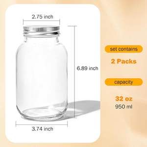 Fabricant de bocaux en verre, bocaux à épices en verre borosilicate ambré personnalisés avec couvercles, OEM - Product Image 2