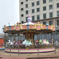 Manège à chevaux pour 24 personnes, pour enfants et adultes, utilisation intérieure et extérieure, idéal pour parcs d'attractions et aires de jeux. En promotion.