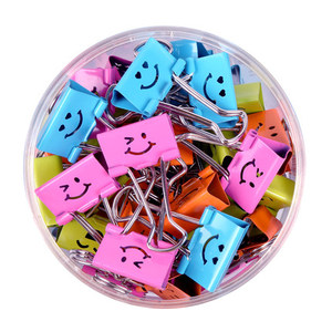คลิปหนีบกระดาษลายหน้ายิ้มบูลด็อกสีสันตามสั่ง ขนาด 25 มม. - Product Image 2