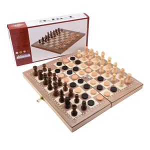 Backgammon de haute qualité, vente directe d'usine, jeu de dames en bois, échecs internationaux de 30cm