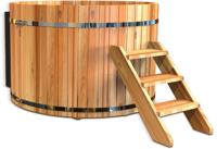 Amateur de cèdre Autoportant Pas Cher Petite Baignoire Ronde en Bois Baril Douche Smart Hot Tub Baignoire en Bois de Cèdre à Vendre