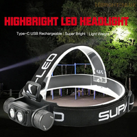 Lampe frontale LED CREE XPG 1000LM légère 90g OEM, rechargeable Type-C, étanche IP68, pour la course et le camping