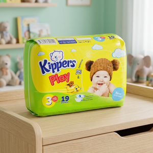 Kippers Play Baby Diapers Size 3 <b>Mini</b> 19 <b>Pcs</b> 3-Layer Soft Breathable High Absorbency Leak Guard Printed Disposable Baby Nappies - Product Image 3