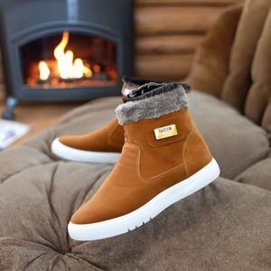 Nouvelles bottes d'hiver pour hommes, antidérapantes, semelle en caoutchouc, doublure en polaire épaisse, bottes courtes chaudes - Product Image 3