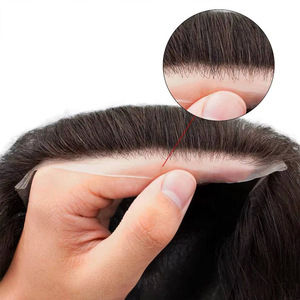 Flequillo Falso Transparente Ultrafino de PU para Hombre, Reparación de Línea Frontal Grande, 7x16cm, Puede Permanecer y Teñirse - Product Image 4