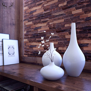 Panneaux muraux en bois 3d texturés rustiques Panneau mural de décoration Autres planches - Product Image 5