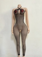 Tenue de danse de performance pour femmes adultes, taille unique, élastique, avec strass, en Spandex/Nylon