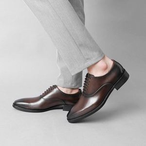 Soft Casual Cowhide Business <b>Shoes</b> for Men Lace-Up Brogue Loafers with Pointed Toe Embroidered Design Formal Office <b>Shoes</b> - Product Image 6